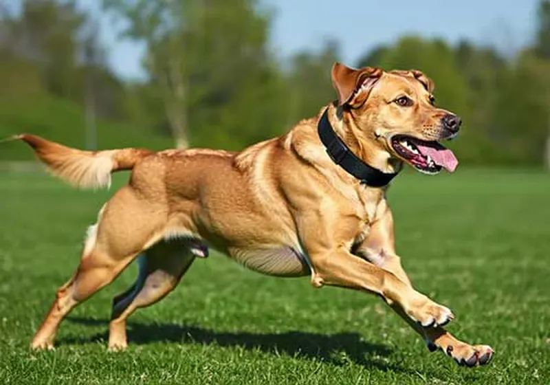 Personalized nylon dog collar worn during training